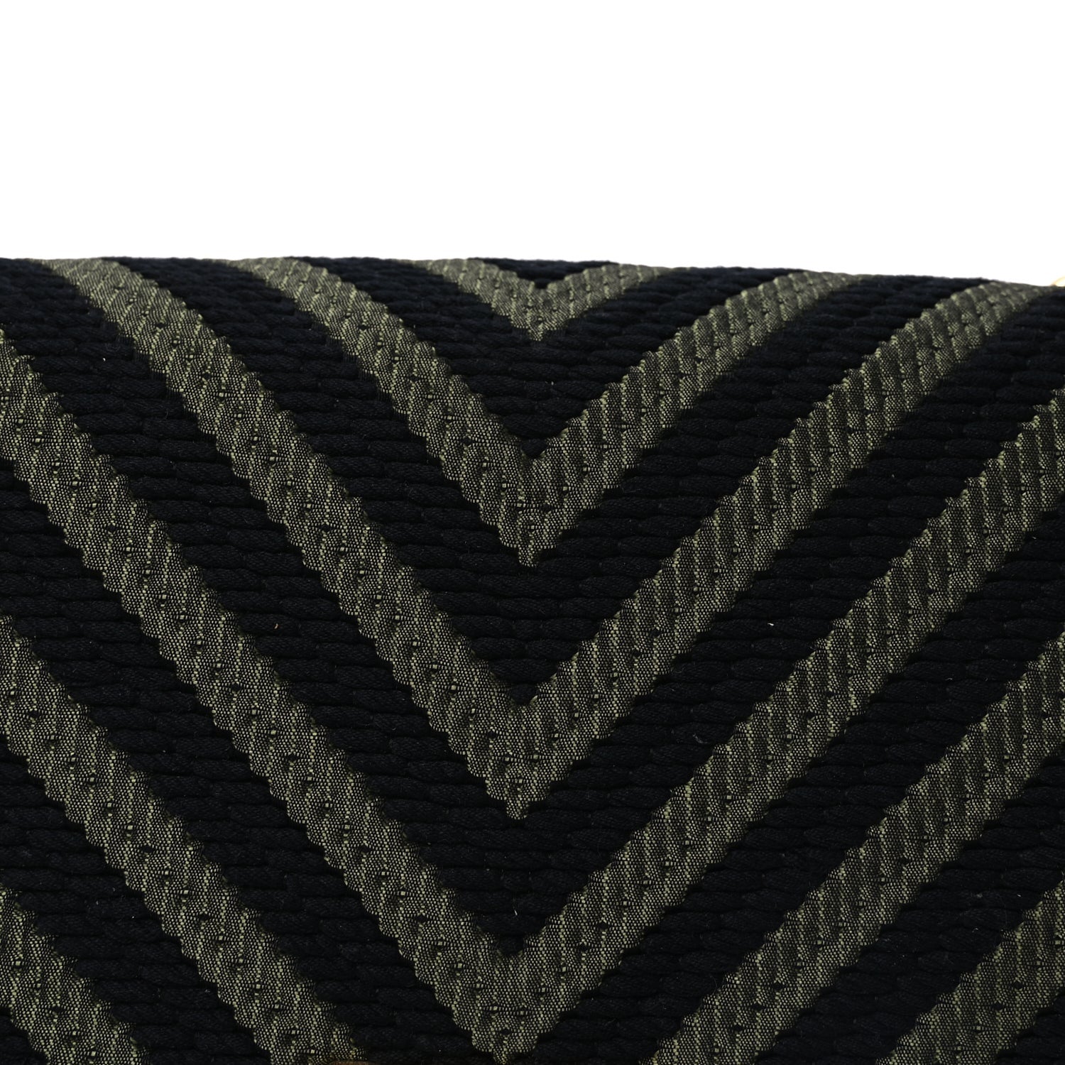 Chanel Fabric Chevron Braided Medium Boy Flap Black Dark Green 6 of 8