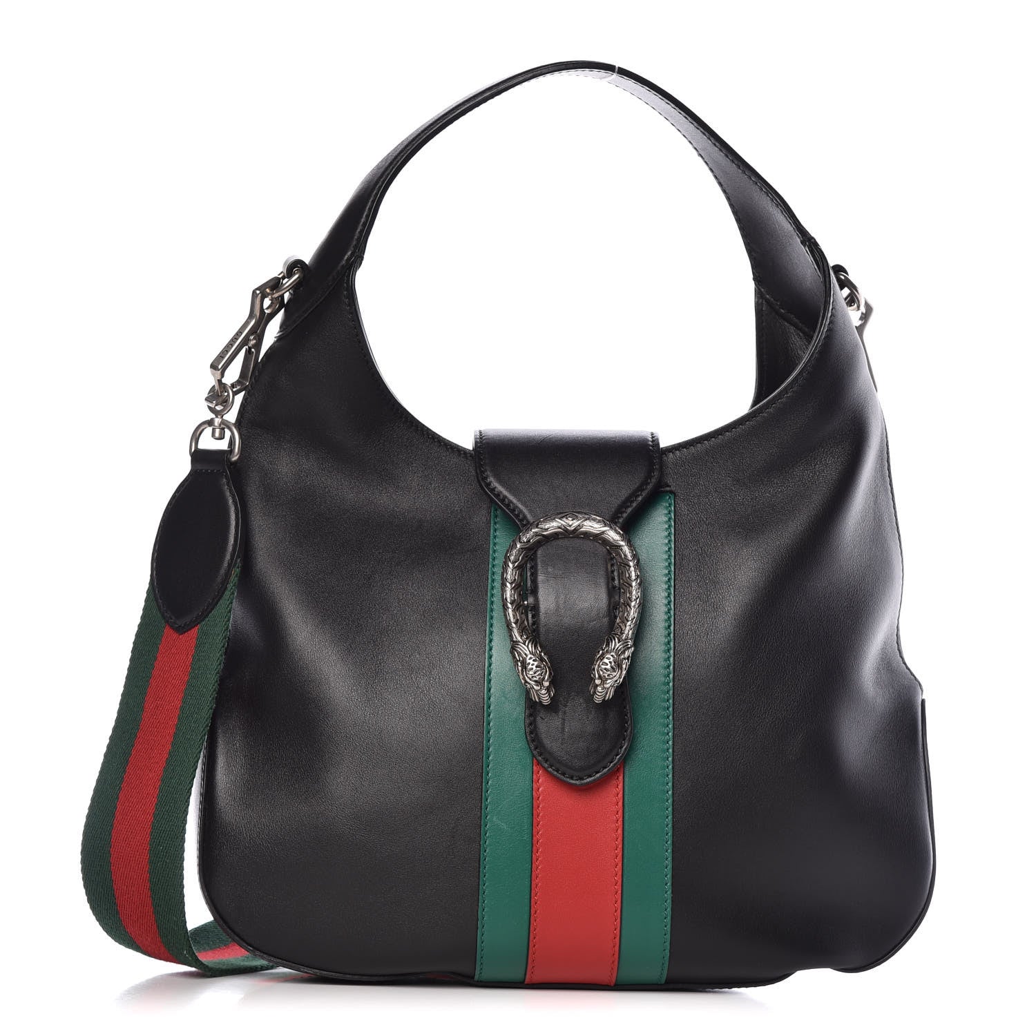 Gucci Calfskin Web Stripe Small Dionysus Hobo Black 1 of 11