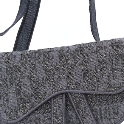 Christian Dior Oblique Embroidered Saddle Belt Pouch  Grey 6 of 7
