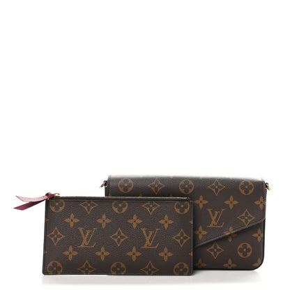 Louis Vuitton Monogram Pochette Felicie Chain Wallet Fuchsia 2 of 7