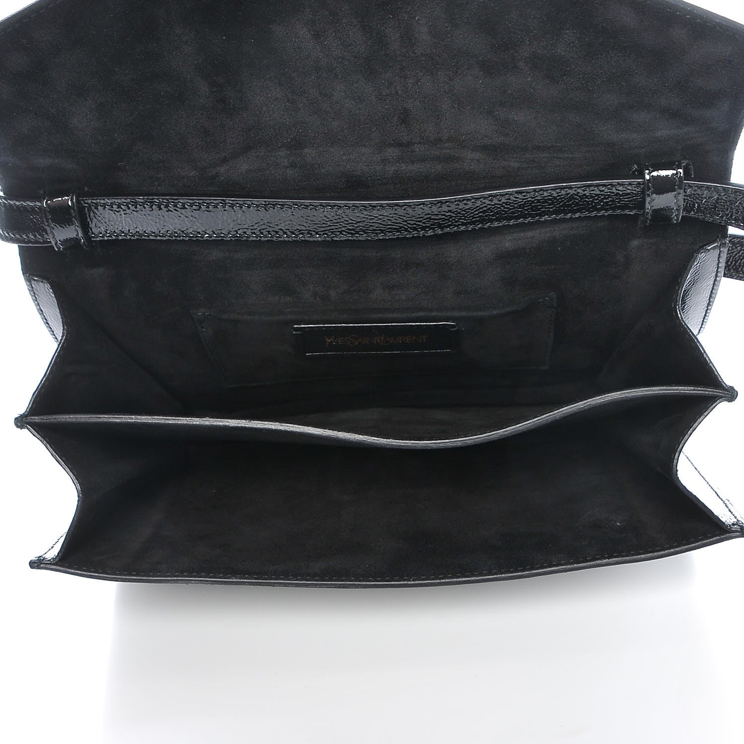 Saint Laurent Patent Embossed Flap Shoulder Bag Black 5 of 7