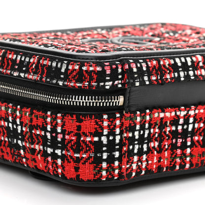 Chanel Tweed Quilted Medium CC Filigree Vanity Case Red 8 of 9