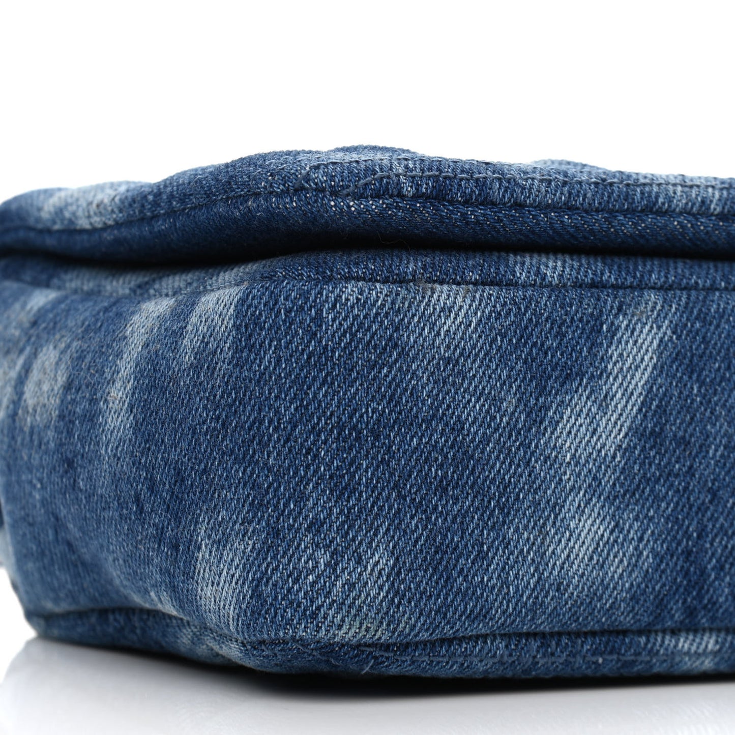 Denim Quilted Small Lola Bag Blue