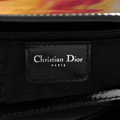 Christian Dior Patent Crystal Embellished Canvas Lips Print Tote Black Multicolor 11 of 26