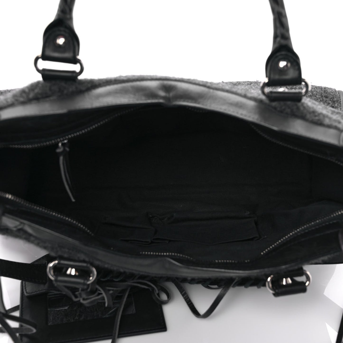 Alpaca Calfskin Classic Silver Hardware City Black