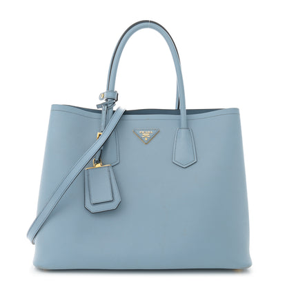 Prada Saffiano Cuir Large Double Bag Astrale 1 of 19