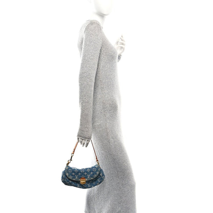 Louis Vuitton Monogram Denim Mini Pleaty Blue 2 of 7