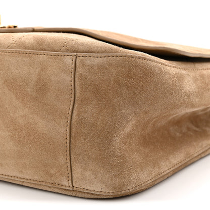 Chanel Suede Calfskin Small Souplissimo Maxi Flap Dark Beige 9 of 10
