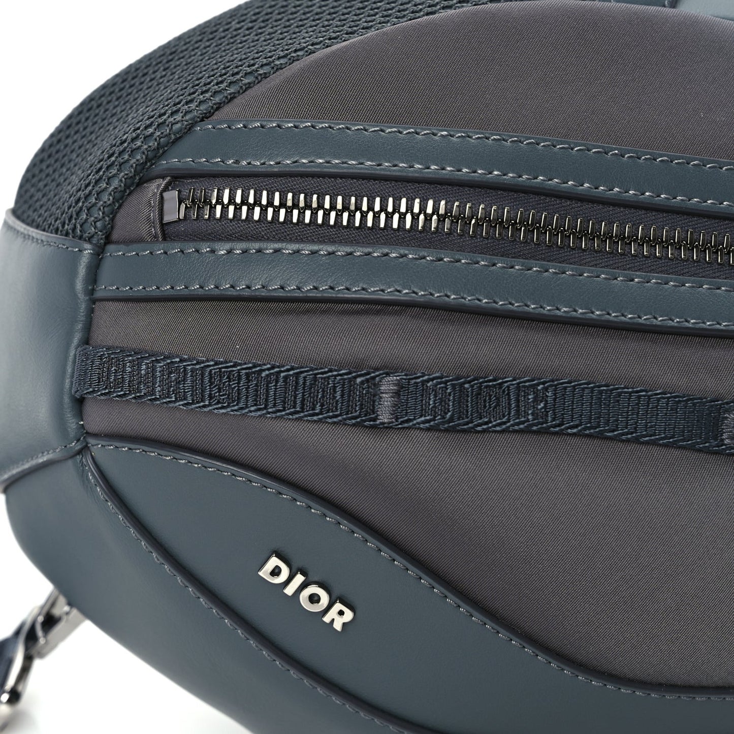 Calfskin Nylon Scarab Sling Bag  Grey
