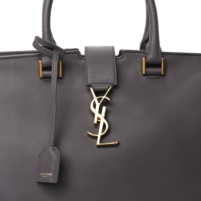 Saint Laurent Smooth Calfskin Medium Monogram Cabas Fog 3 of 8
