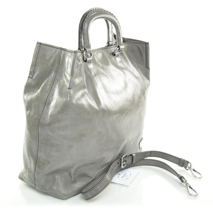 Prada Vitello Shine Tote Fumo 12 of 18