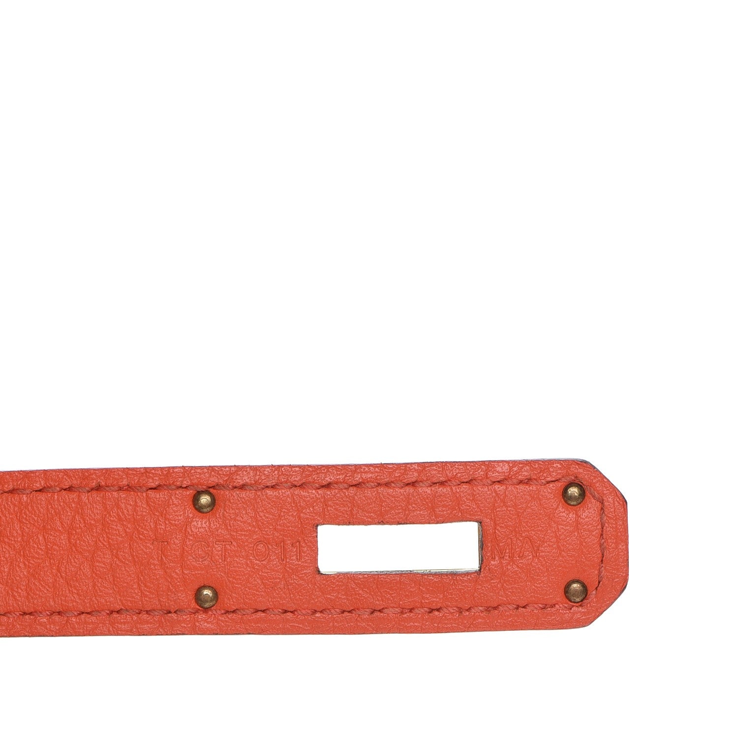 Hermes Taurillon Clemence Kelly Retourne 32 Orange Poppy 13 of 27