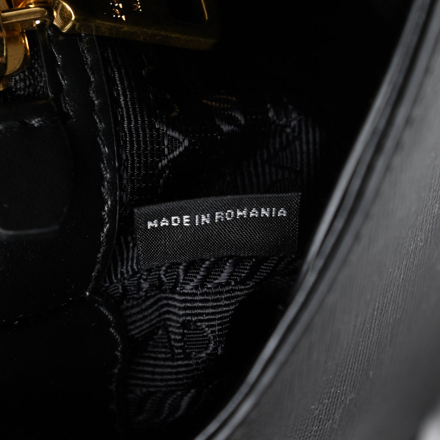 Saffiano Flap Shoulder Bag Black