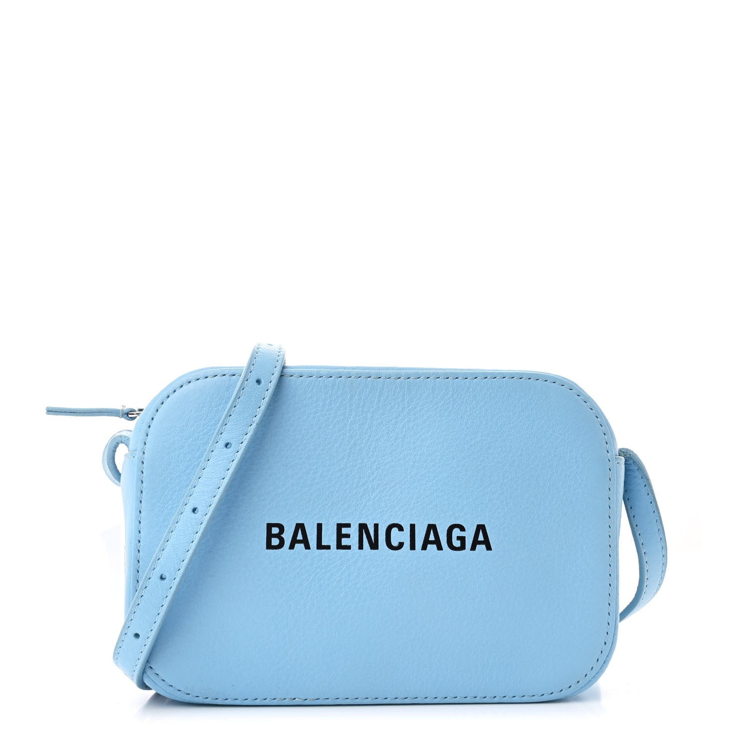 Balenciaga Calfskin XS Everyday Camera Bag Baby Blue Black 1 of 7