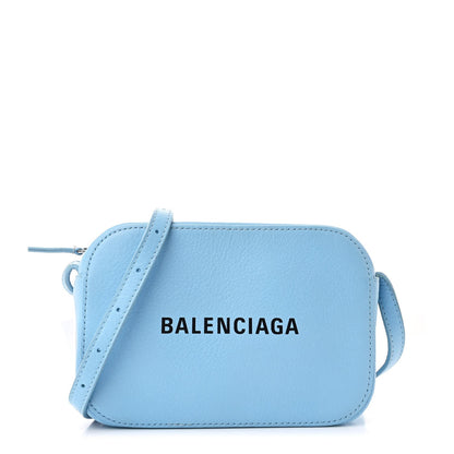 Balenciaga Calfskin XS Everyday Camera Bag Baby Blue Black 1 of 7