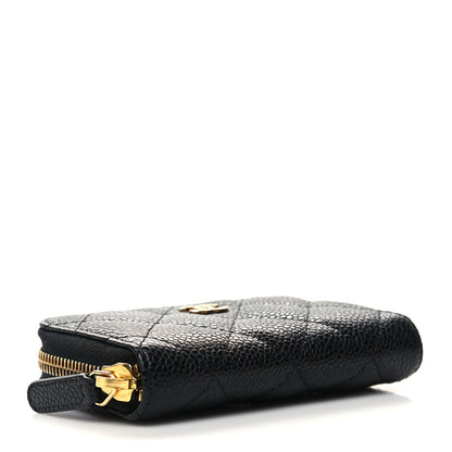 Chanel Caviar Quilted Zip Coin Purse Black 4 of 8