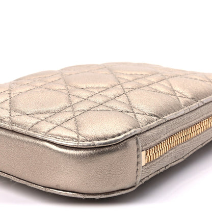 Christian Dior Lambskin Cannage Lady Dior Phone Holder  Gold 7 of 8