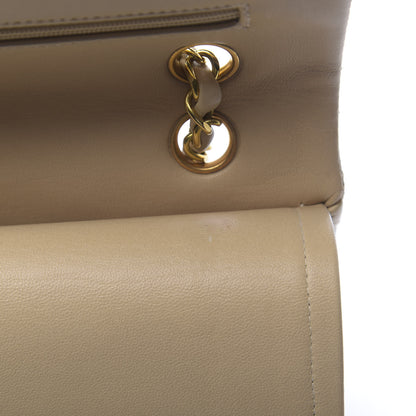 Chanel Lambskin Quilted Medium Double Flap Beige 12 of 13