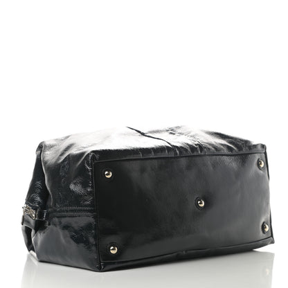 Saint Laurent Textured Patent Medium Easy Sac Navy 4 of 14