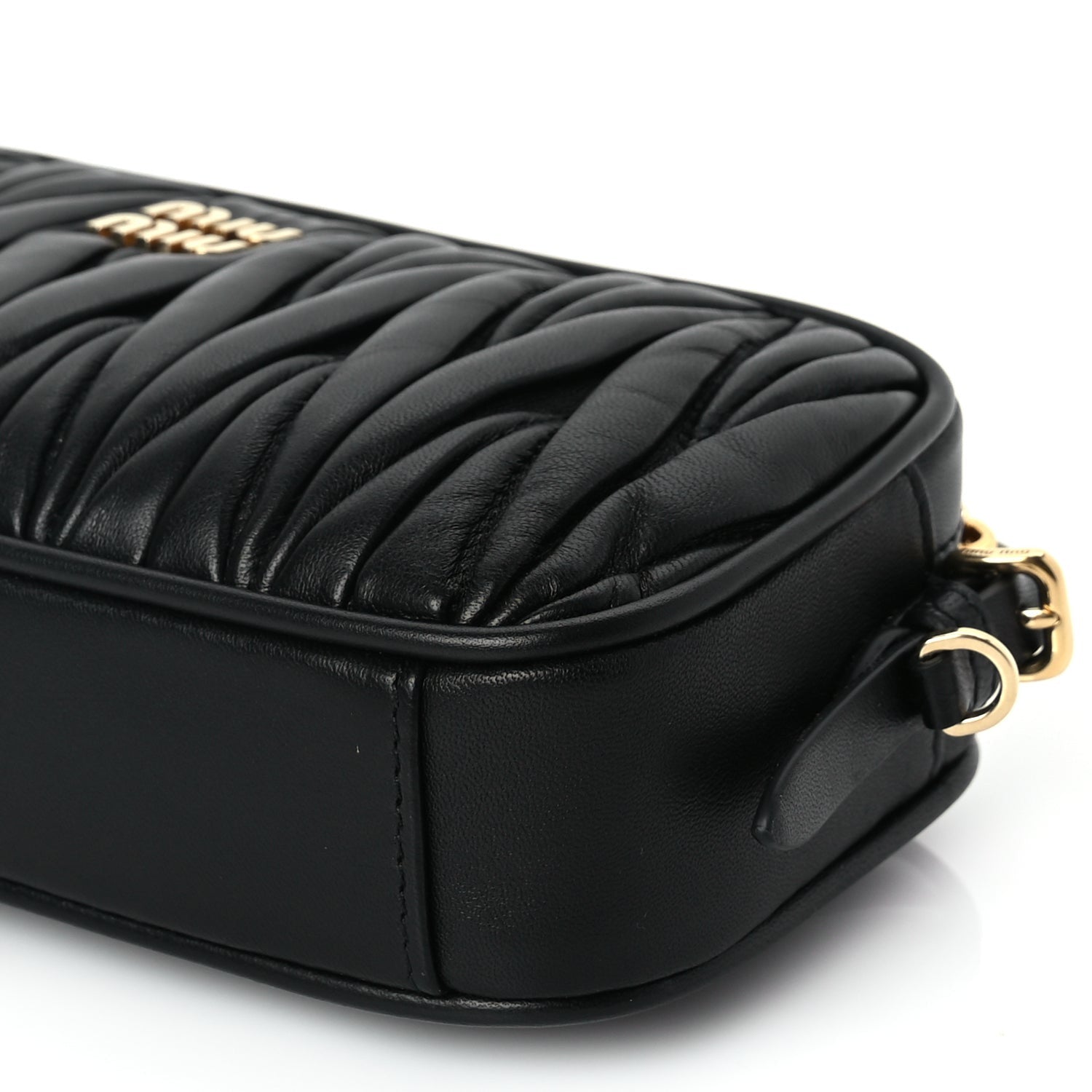 Miu Miu Nappa Matelasse Pouch Black 8 of 8