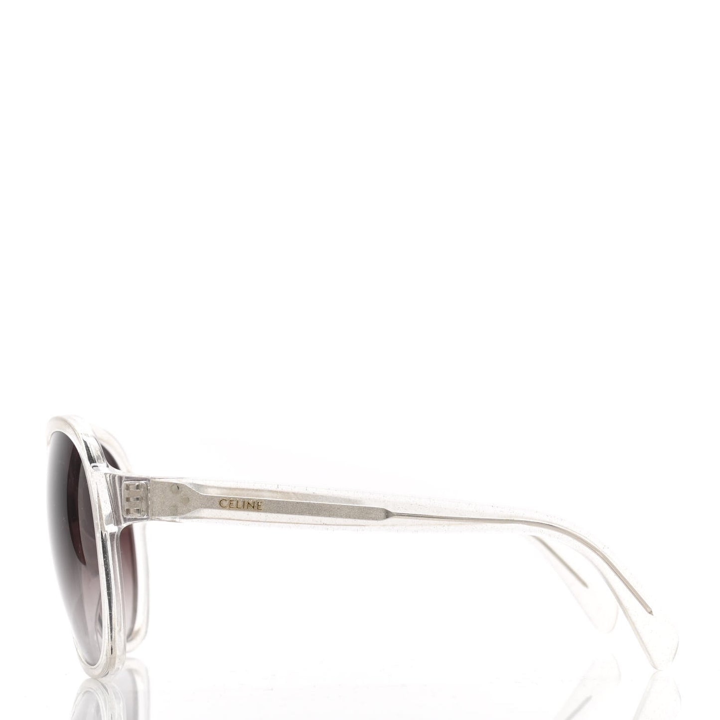 Acetate Glitter Round Sunglasses CL 40147I Clear