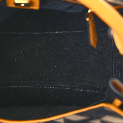Mulberry Calfskin Canvas Print Small Iris Tote  Deep Amber 4 of 8