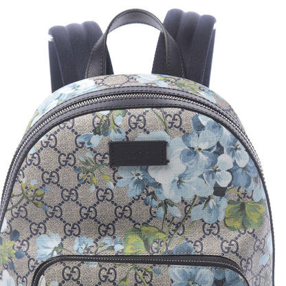 Gucci GG Supreme Monogram Blooms Small Day Backpack Blue 7 of 9