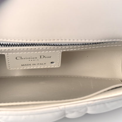 Christian Dior Calfskin Macrocannage Small Dior Caro Bag Ivory 4 of 9