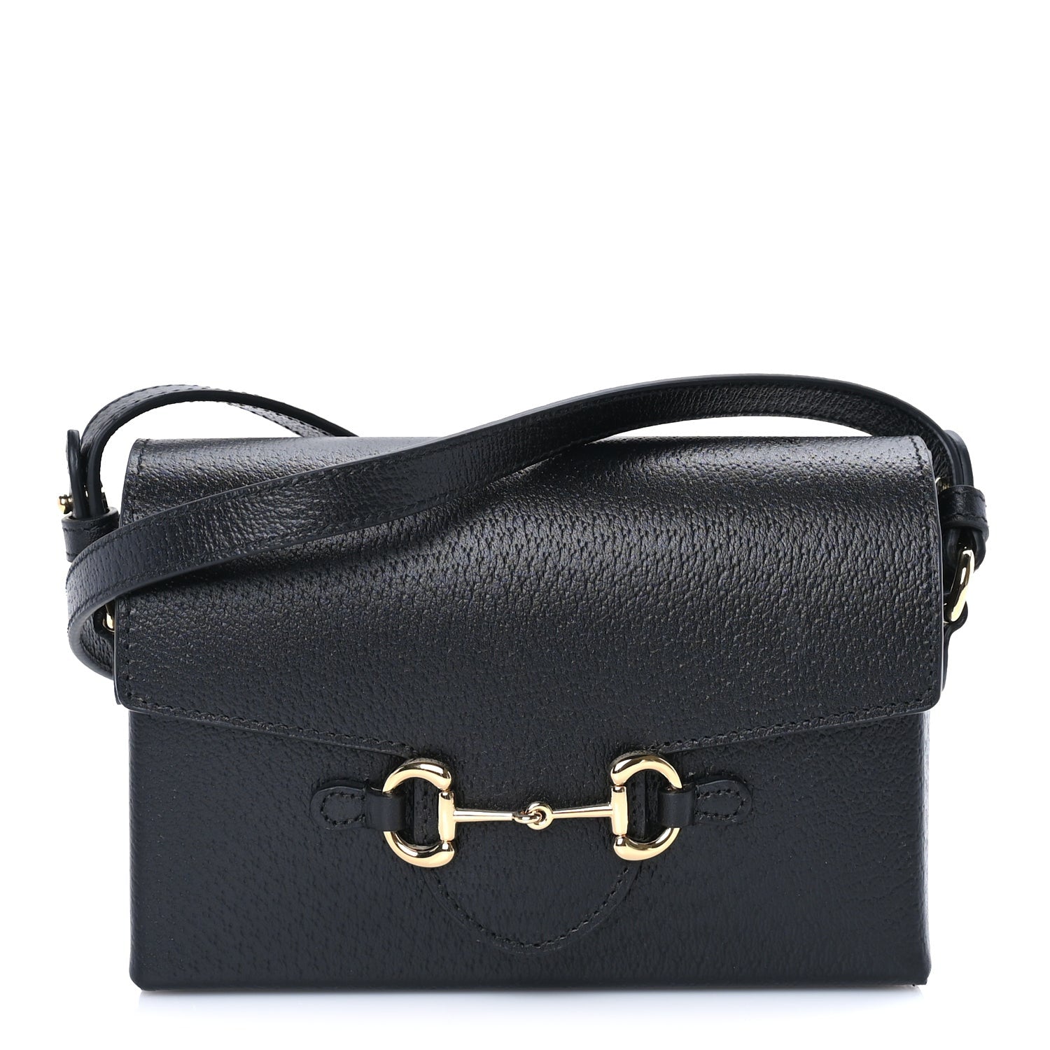 Gucci Calfskin Horsebit 1955 Shoulder Bag Black 1 of 7