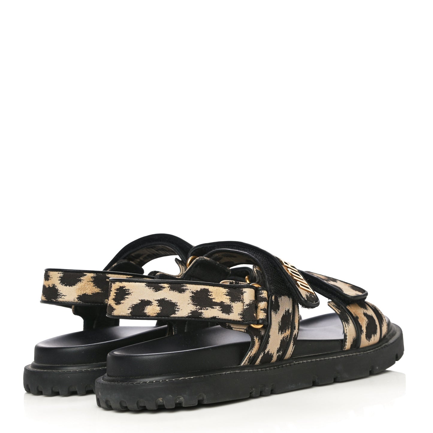 Technical Fabric Mizza Print DiorAct Sandals 41 Beige Multicolor