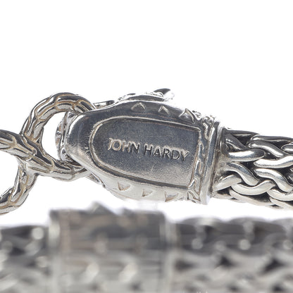 John Hardy Sterling Silver Diamond Blue Topaz Classic Chain Macan Bracelet 5 of 7