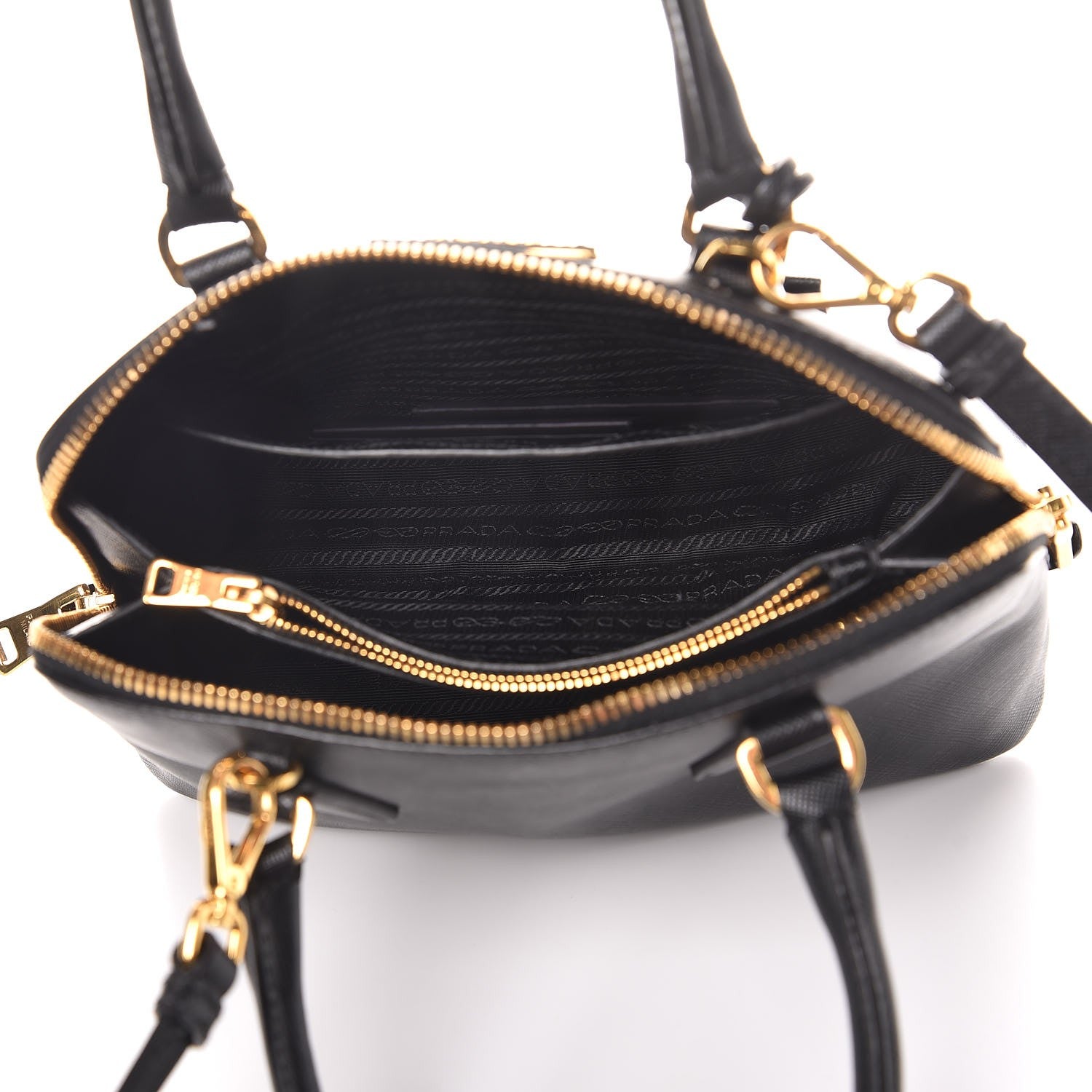 Prada Saffiano Lux Small Promenade Tote Black 5 of 7