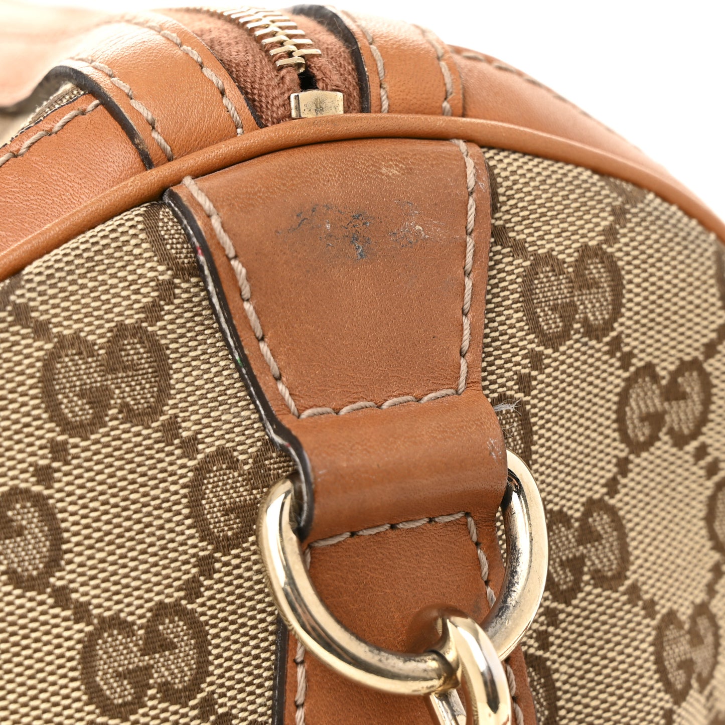 Monogram Vintage Web Medium Boston Tobacco