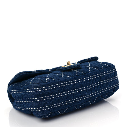 Chanel Denim Quilted Medium Denim Trip Single Flap Blue 4 of 9
