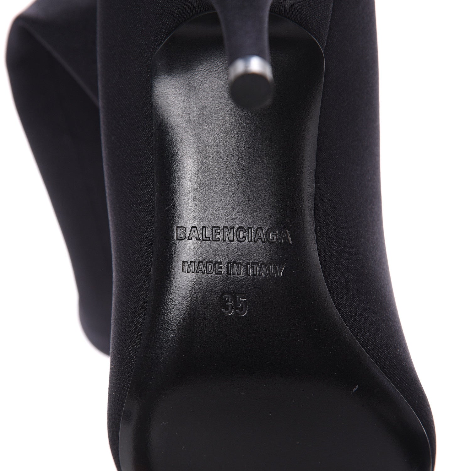 Balenciaga Jersey Crepe Extreme Pointed Toe Knife Booties 35 Black 6 of 7