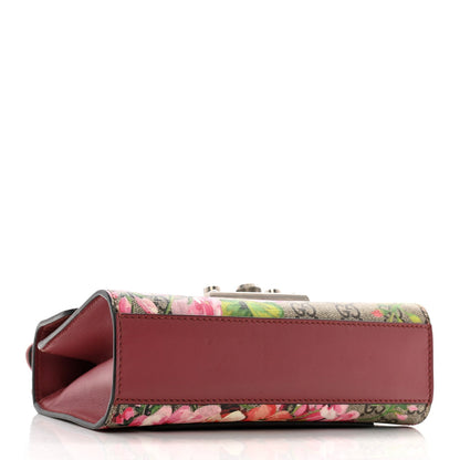 Gucci GG Supreme Monogram Blooms Small PadLock Shoulder Bag Beige Multicolor Dry Rose 4 of 7