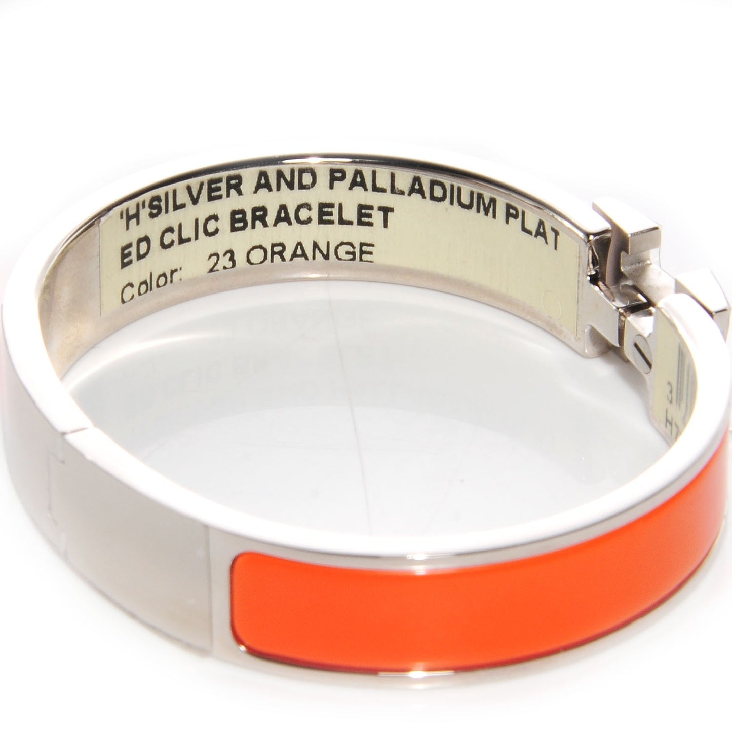 Enamel Narrow Clic Clac H Bracelet PM Orange