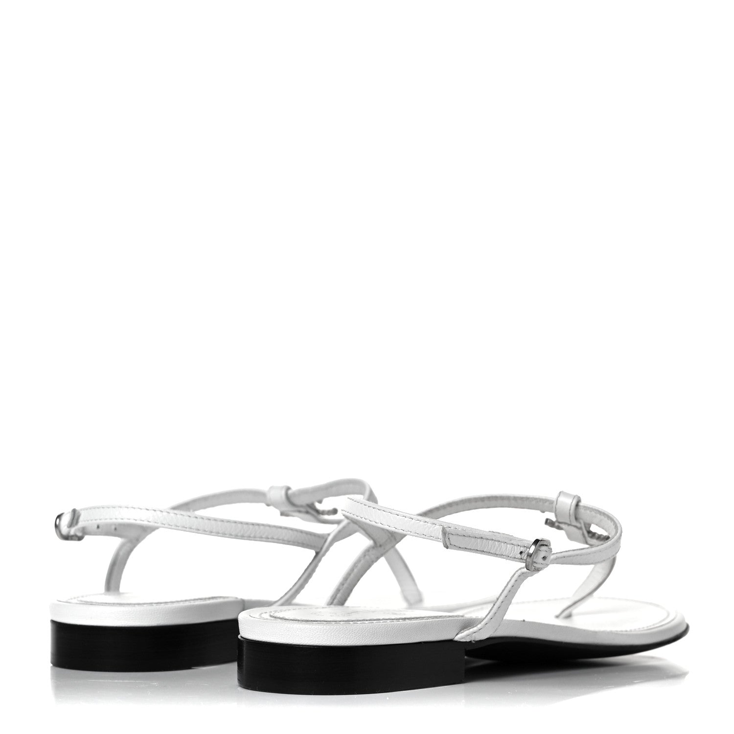 Chanel Lambskin Rope CC Thong Sandals 35 White 4 of 8