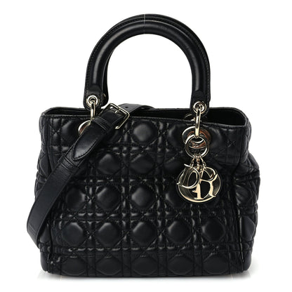 Christian Dior Lambskin Cannage Medium Lady Dior Black 1 of 8