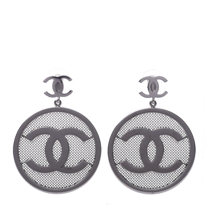 Chanel Ruthenium CC Drop Earrings 1 of 5