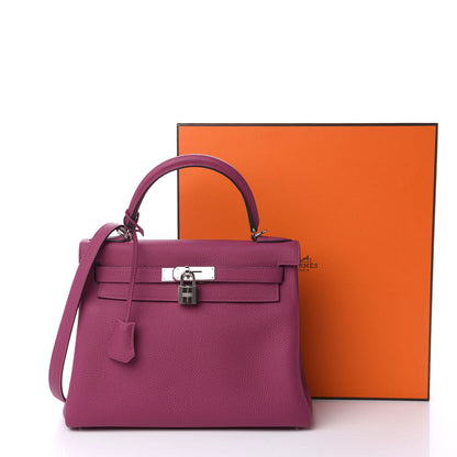 Hermes Togo Kelly Retourne 28 Rose Pourpre 11 of 11