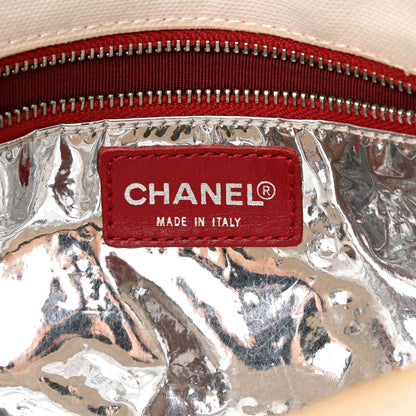 Chanel Canvas Metallic Lambskin Chocolate Bar N°5 Bag White 6 of 15