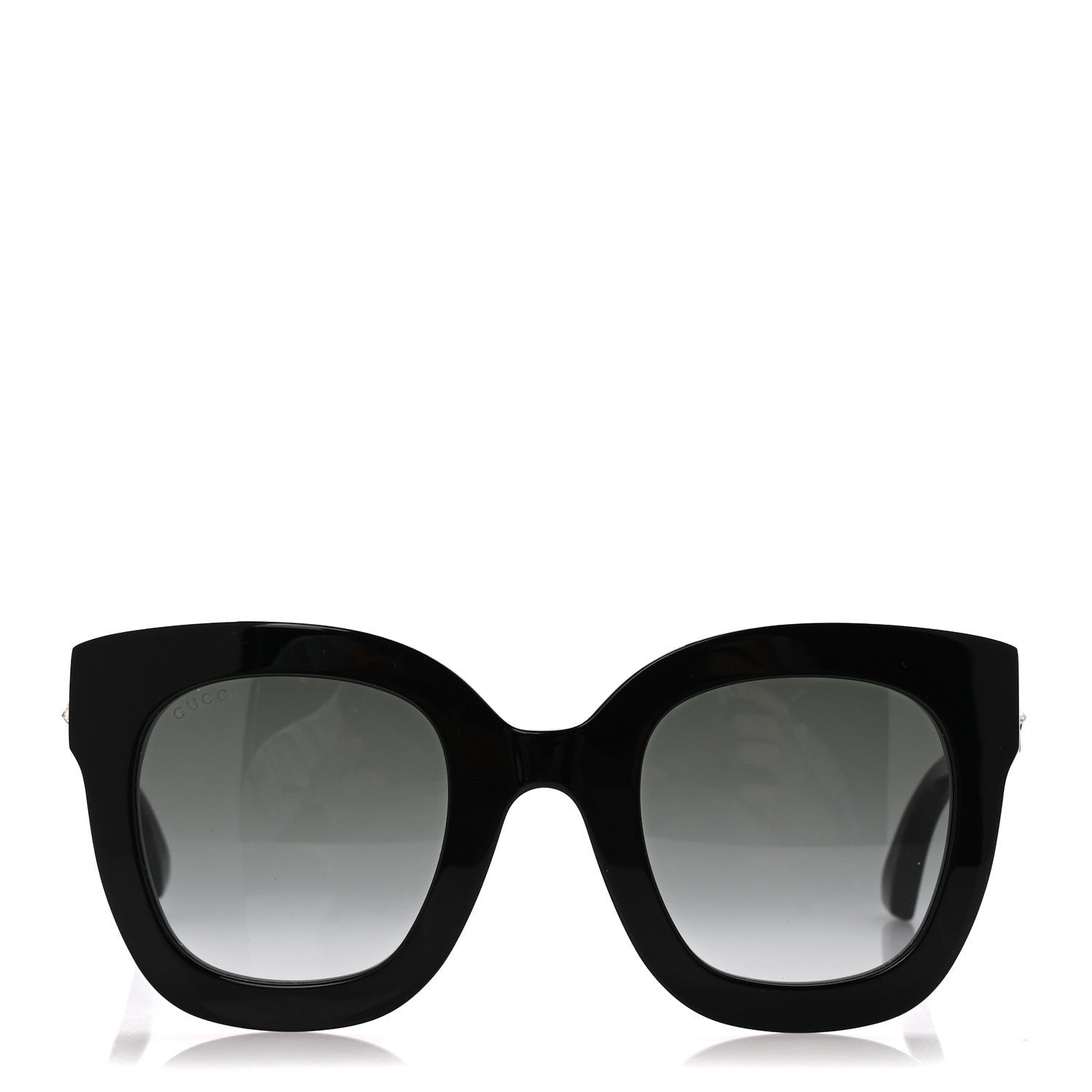 Gucci Acetate Crystal Star Round Frame Sunglasses GG0208S Black 2 of 7