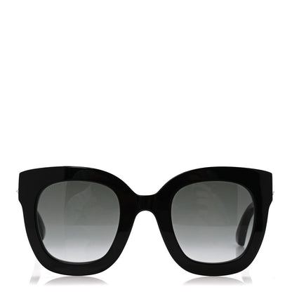 Gucci Acetate Crystal Star Round Frame Sunglasses GG0208S Black 2 of 7