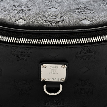 MCM Calfskin Ottomar Monogram Belt Bag Black 7 of 9