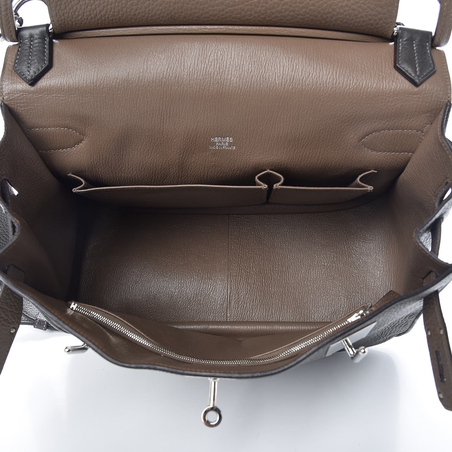 Hermes Taurillon Clemence Bicolor Jypsiere 34 Ardoise Gris Tourterelle 5 of 12