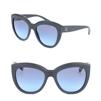 Chanel Tweed Effect CC Polarized Butterfly Signature Sunglasses 5332 Black 1 of 6