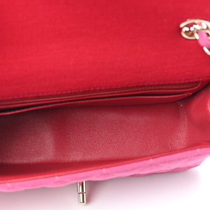 Chanel Jersey Quilted Mini Rectangular Flap Pink 5 of 9