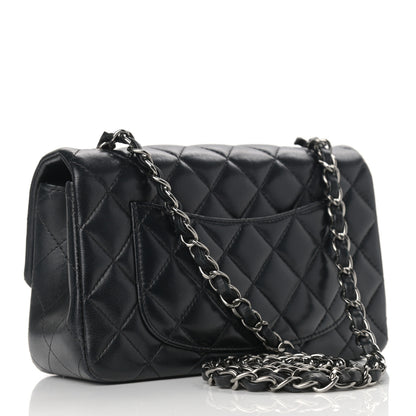 Chanel Lambskin Quilted Mini Rectangular Flap Black 3 of 12