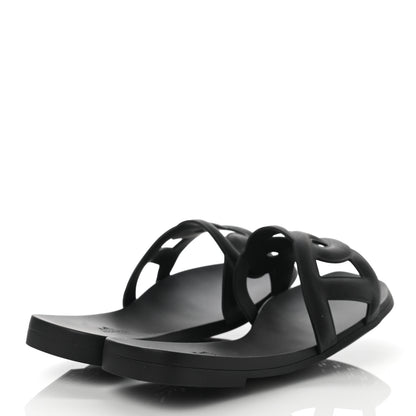 Hermes Rubber Aloha Sandals 36 Black 4 of 8